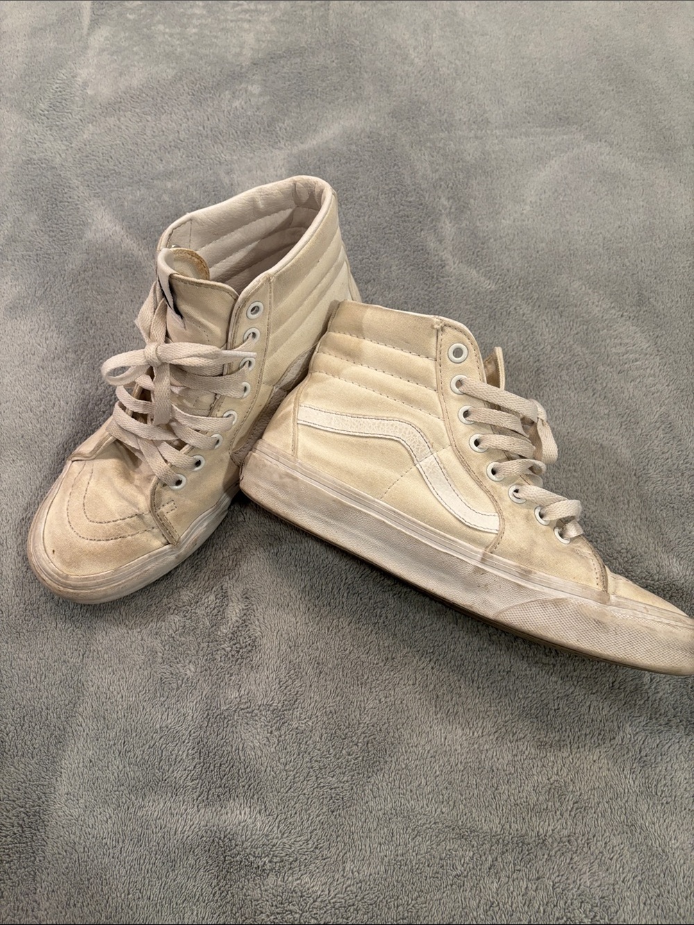 Vans Canvas High-Top Sneakers - White, women’s size 7.5